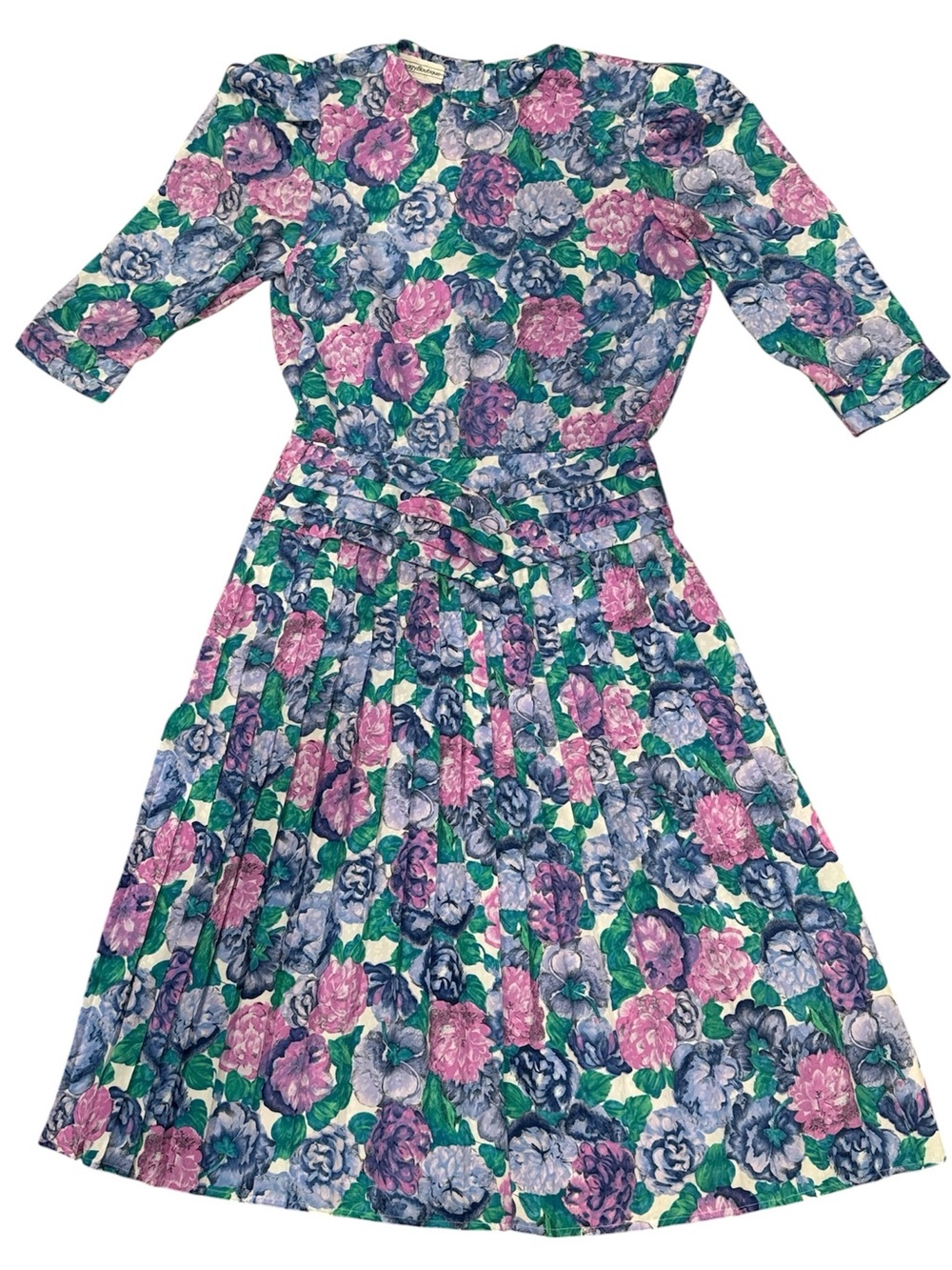 Vintage Floral Midi Dress